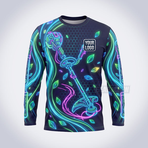 Neon Trimmer lawn care custom work shirt