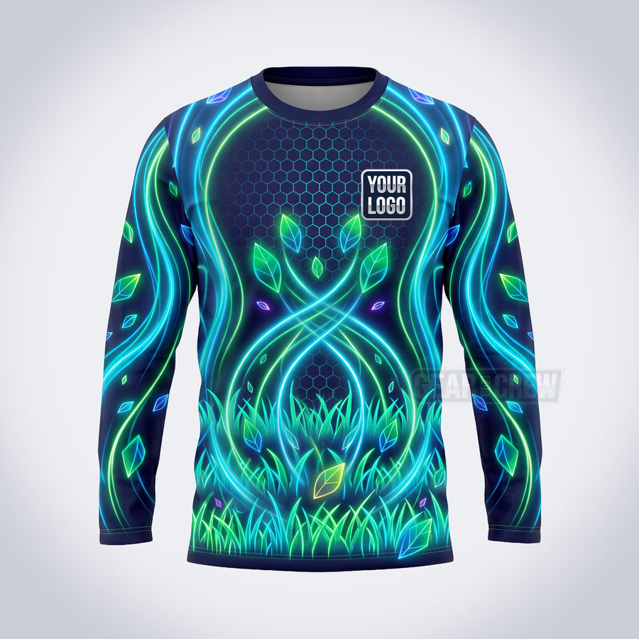 Aqua Glow lawn care custom work shirt