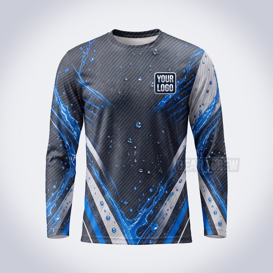 GPWD009 - Carbon Bolt Deep Water Signature Collection - Custom Work Shirt, Premium Sublimation