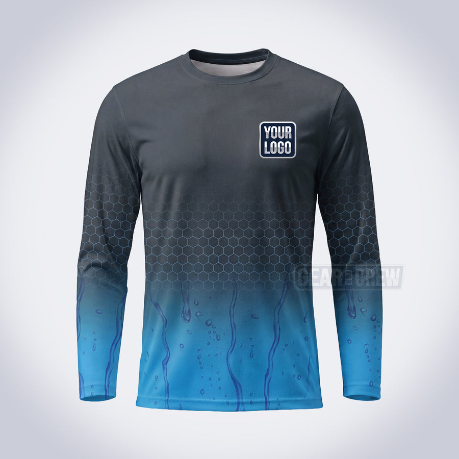 GPWD010 - Charcoal Fade Deep Water Signature Collection - Custom Work Shirt, Premium Sublimation
