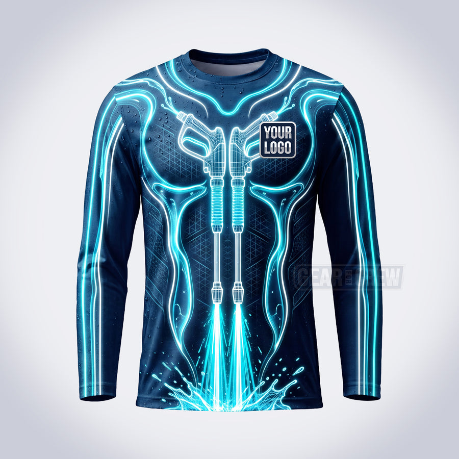 GPWD016 - Tron Blaster Deep Water Signature Collection - Custom Work Shirt, Premium Sublimation