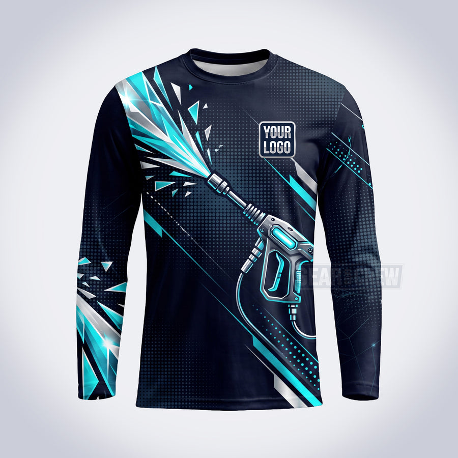 GPWD018 - Ice Shard Deep Water Signature Collection - Custom Work Shirt, Premium Sublimation