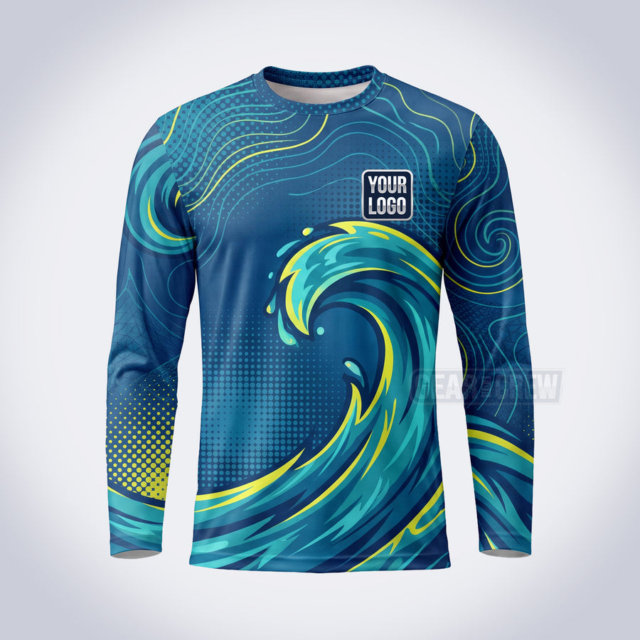 GPWE001 - Yellow Crest Explode Water Collection - Custom Work Shirt, Premium Sublimation