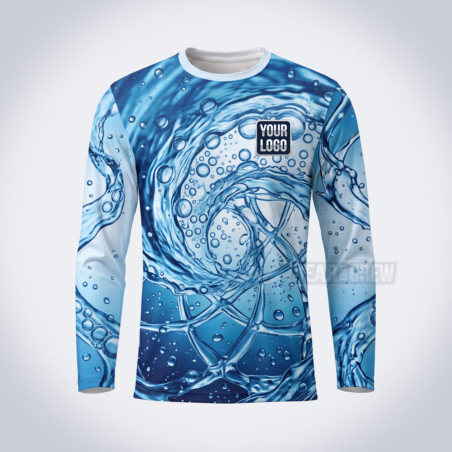 GPWN012 - Ripple Swirl Water Natural Collection - Custom Work Shirt, Premium Sublimation