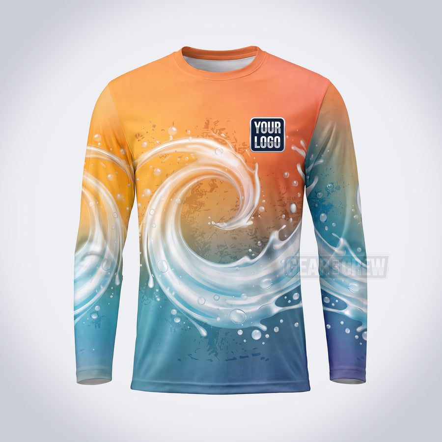 GPWN014 - Sunset Swirl Water Natural Collection - Custom Work Shirt, Premium Sublimation