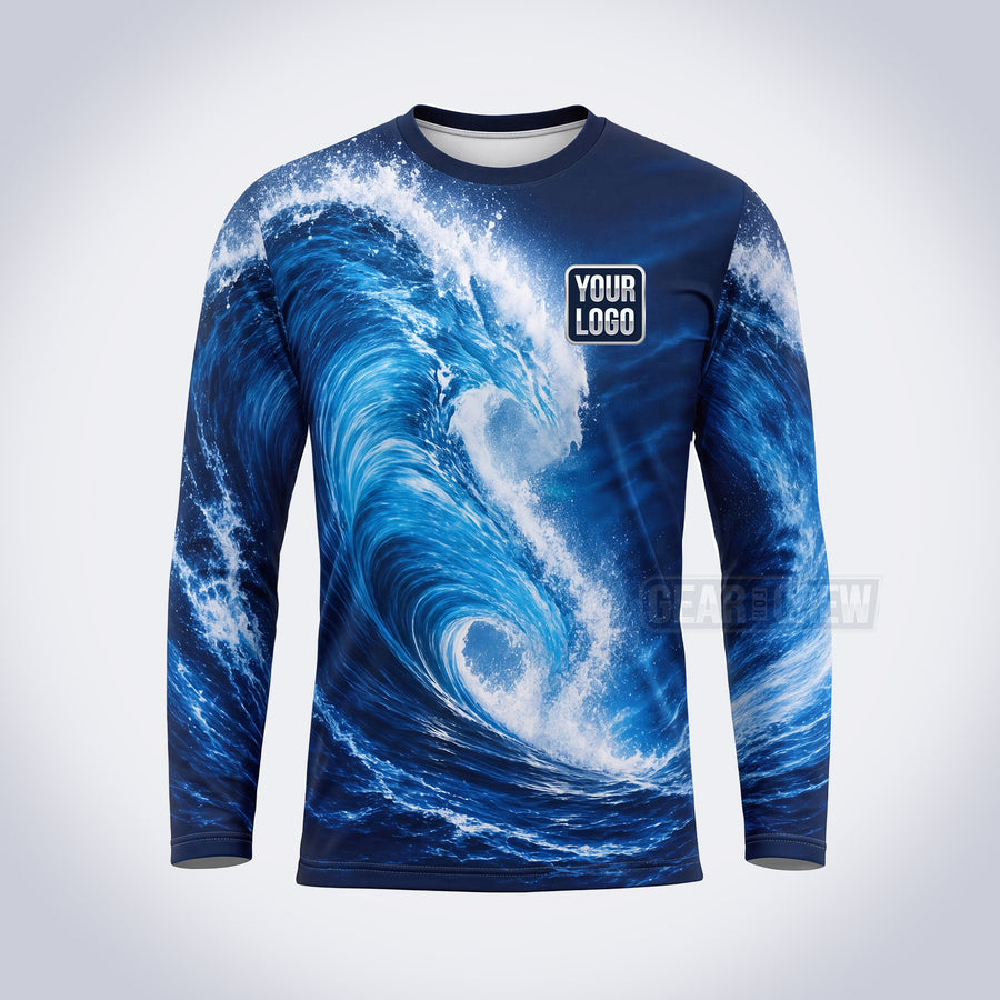 GPWN016 - Night Wave Water Natural Collection - Custom Work Shirt, Premium Sublimation