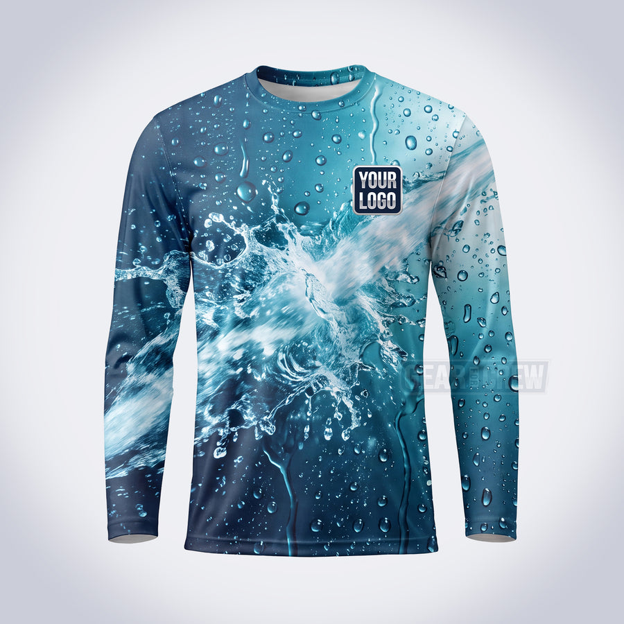 GPWN018 - Splash Burst Water Natural Collection - Custom Work Shirt, Premium Sublimation