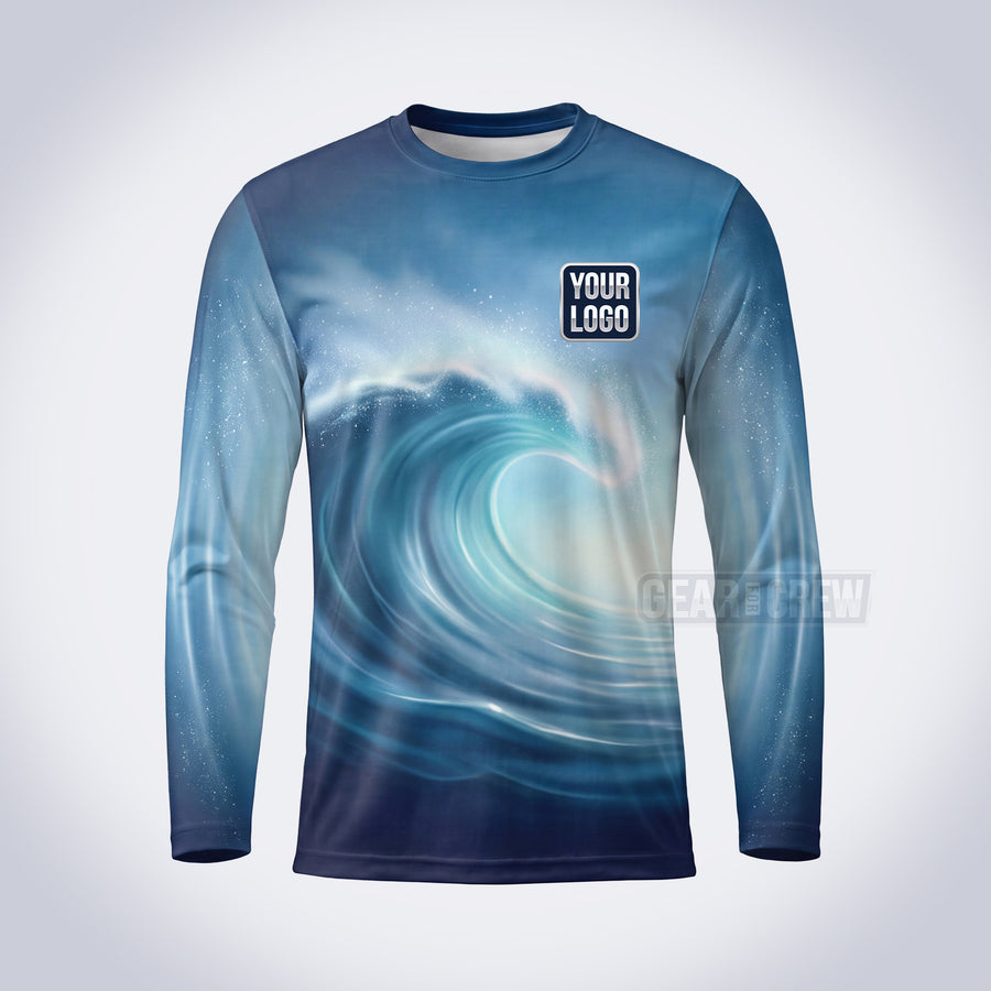 GPWN024 - Calm Wave Water Natural Collection - Custom Work Shirt, Premium Sublimation