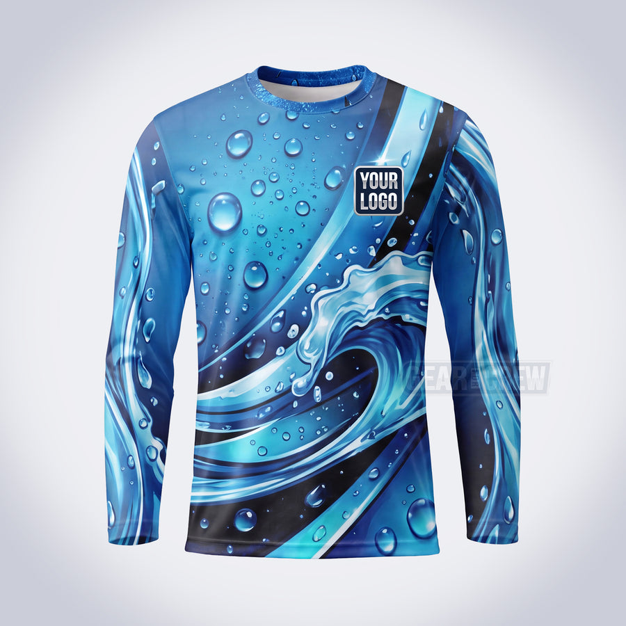 GPWN035 - Wave Rush Water Natural Collection - Custom Work Shirt, Premium Sublimation