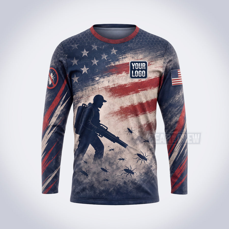 PCP003 - Patriot Guard USA Patriot Pest Collection - Custom Work Shirt for Pest Control & Extermination, Premium Sublimation