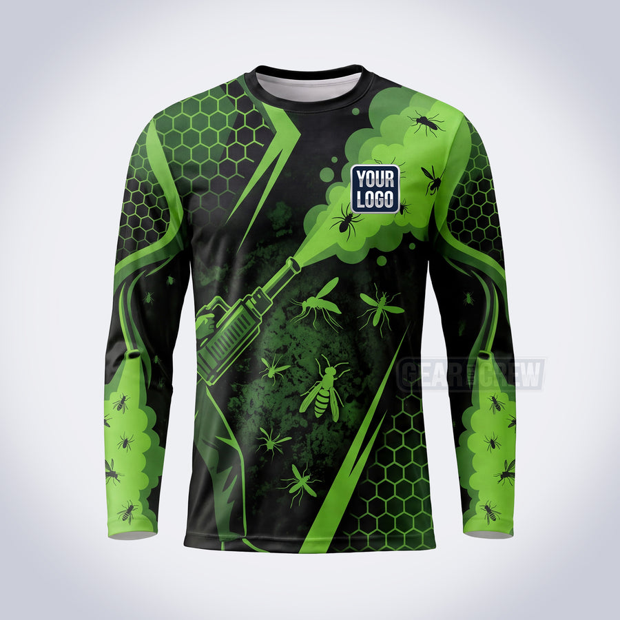 PCSC011 - Green Fog Pest Signature Collection - Custom Work Shirt for Pest Control & Extermination, Premium Sublimation