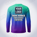 GTHC019 - Aurora Drift - The Horizon Collection - Custom Work Shirt - Premium Sublimation