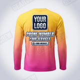 GTHC021 - Neon Sunset - The Horizon Collection - Custom Work Shirt - Premium Sublimation