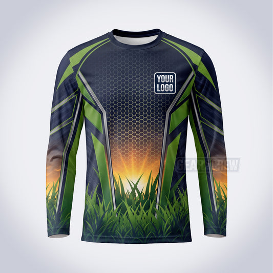 Golden Sunset lawn care custom work shirt