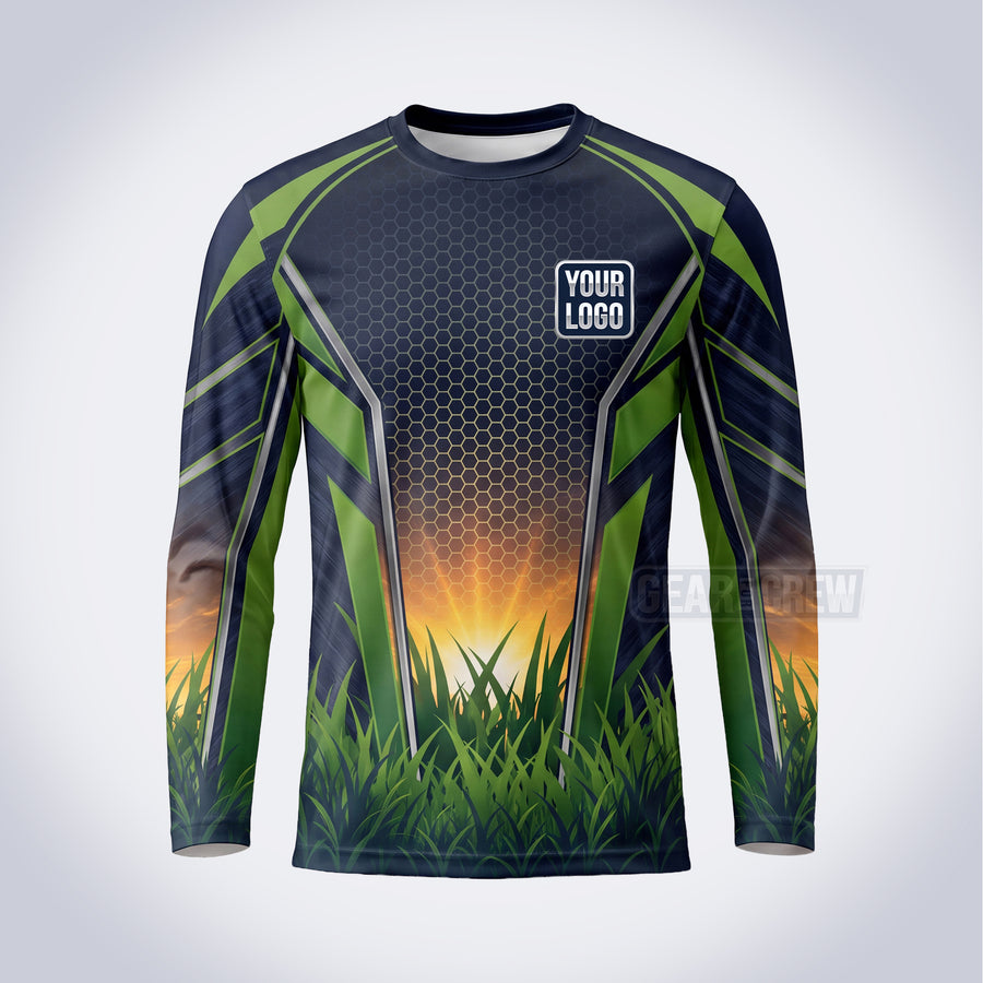 Golden Sunset lawn care custom work shirt