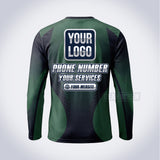 Arrow Hex lawn care custom work shirt