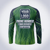Grass Field lawn care custom work shirt