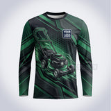 Glow Mower lawn care custom work shirt
