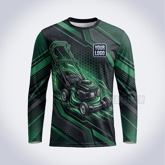 Glow Mower lawn care custom work shirt