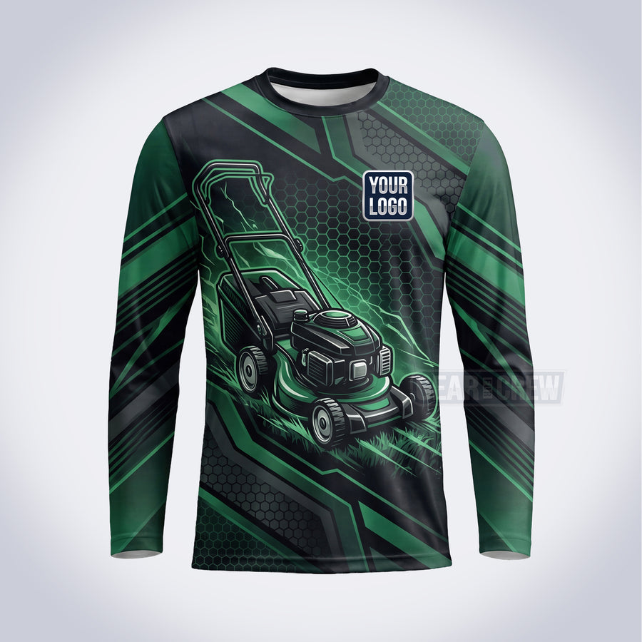 Glow Mower lawn care custom work shirt