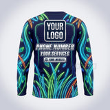 Neon Blades lawn care custom work shirt