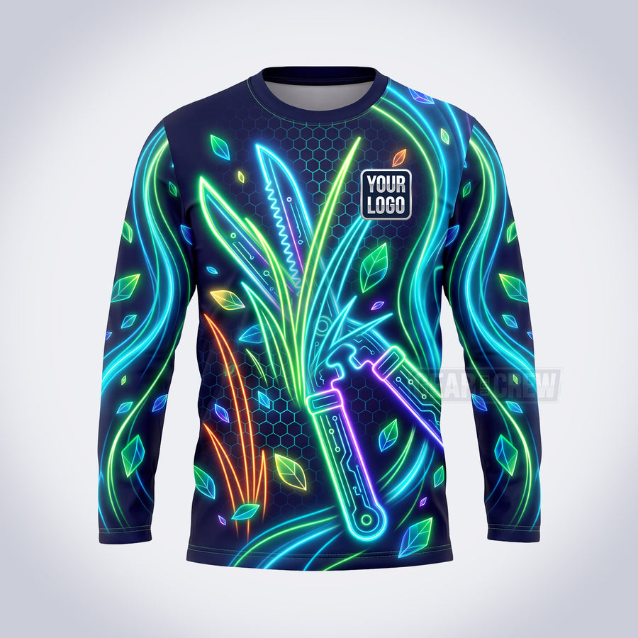Neon Blades lawn care custom work shirt