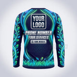 Aqua Glow lawn care custom work shirt