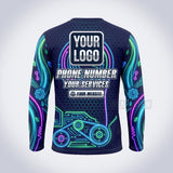 Neon Mower lawn care custom work shirt