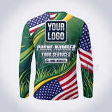 Freedom Wave lawn care custom work shirt