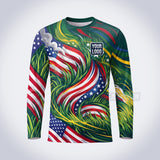 Freedom Wave lawn care custom work shirt