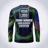 Electric Patriot lawn care custom work shirt