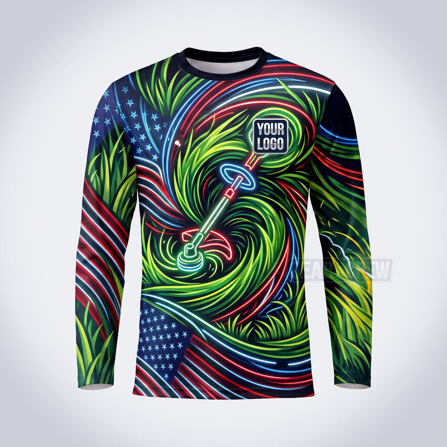 Electric Patriot lawn care custom work shirt