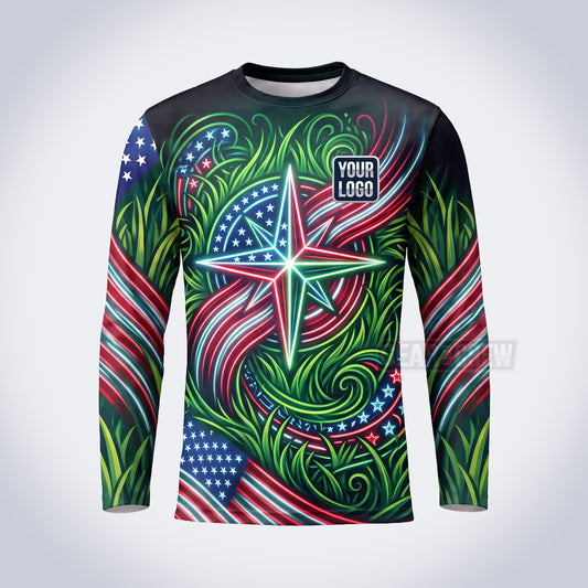 Patriot Star lawn care custom work shirt