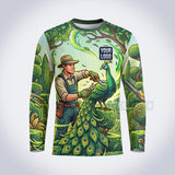 Peacock Topiary lawn care custom work shirt