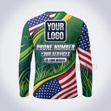 Patriot Rider lawn care custom work shirt