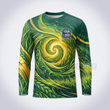 Golden Swirl lawn care custom work shirt