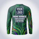 Wild Swirl lawn care custom work shirt