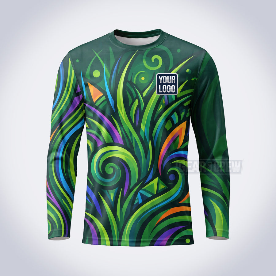Wild Swirl lawn care custom work shirt