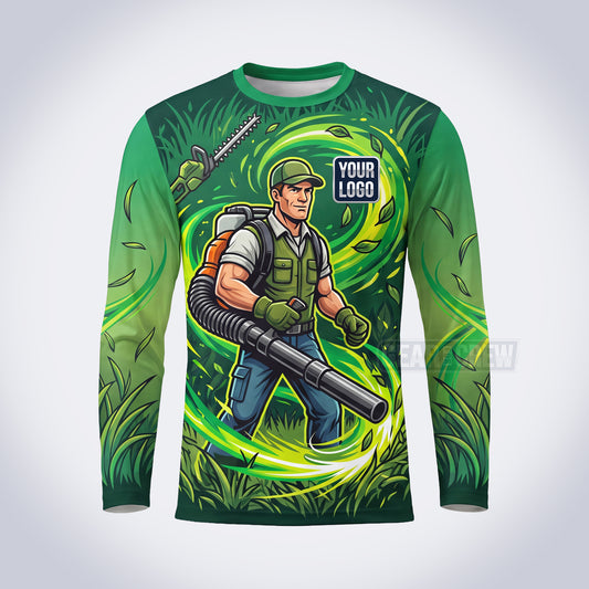 Leaf Blaster lawn care custom work shirt