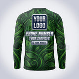 Green Vortex lawn care custom work shirt