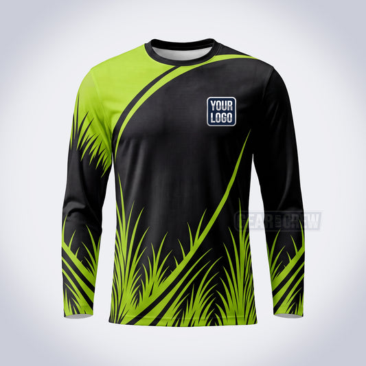 Lime Split lawn care custom work shirt