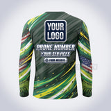 Orange Mower lawn care custom work shirt