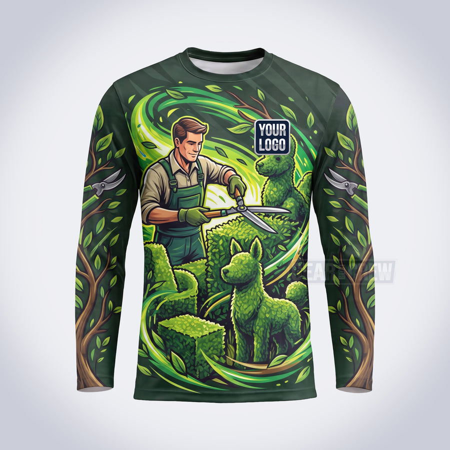 Topiary Dog lawn care custom work shirt