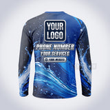 GPWD002 - Splash Swirl Deep Water Signature Collection - Custom Work Shirt, Premium Sublimation