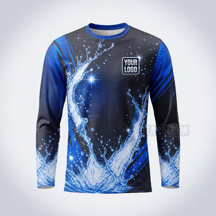 GPWD002 - Splash Swirl Deep Water Signature Collection - Custom Work Shirt, Premium Sublimation