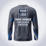 GPWD009 - Carbon Bolt Deep Water Signature Collection - Custom Work Shirt, Premium Sublimation