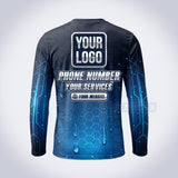 GPWD011 - Hex Glow Deep Water Signature Collection - Custom Work Shirt, Premium Sublimation