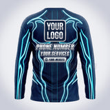 GPWD015 - Neon Circuit Deep Water Signature Collection - Custom Work Shirt, Premium Sublimation