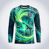 GPWD017 - Green Vortex Deep Water Signature Collection - Custom Work Shirt, Premium Sublimation