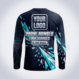 GPWD018 - Ice Shard Deep Water Signature Collection - Custom Work Shirt, Premium Sublimation